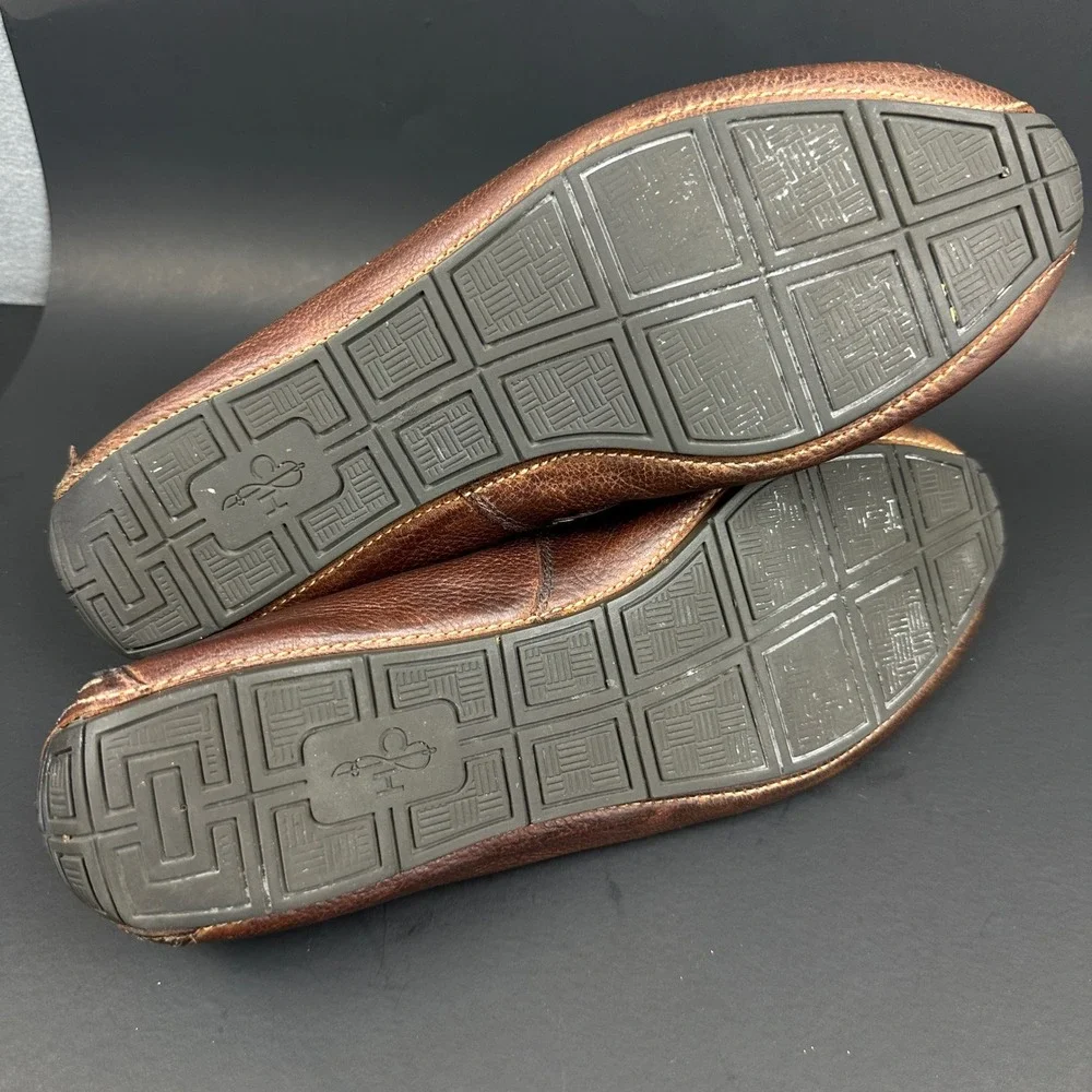 Cole Haan Mens Brown Pebbled Leather Bit Loafers Driving Shoes Moccasins 11.5 M